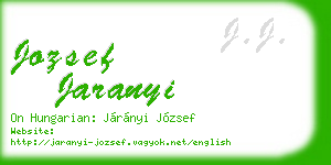 jozsef jaranyi business card