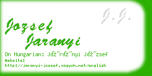 jozsef jaranyi business card